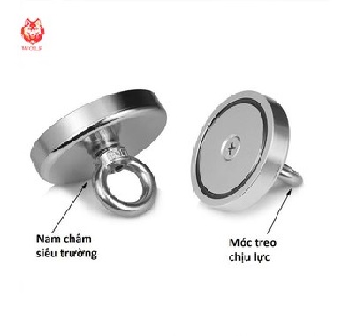 Móc treo nam châm dạng móc cứu hộ D20 và D25mm dùng treo đồ
