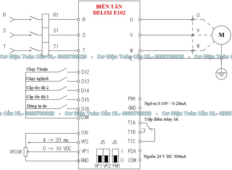 Biến tần CDI-E102G250/P280T4L 3 phase 380V (250/280KW) góc nhìn khác