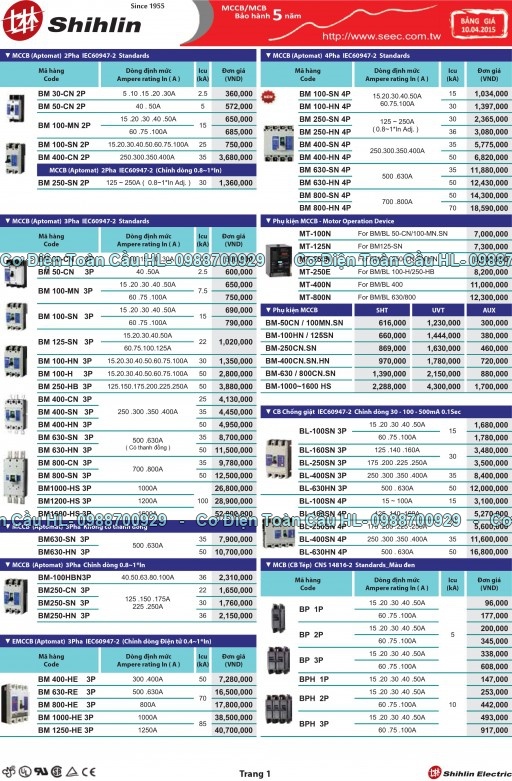 CB Khối (MCCB) SHIHLIN góc nhìn khác