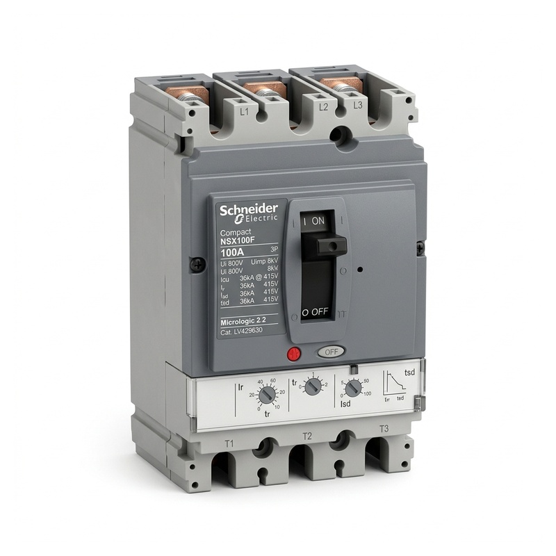 Aptomat khối MCCB Schneider Compact NSX 3P 50A 36kA (LV429554) chính hãng Schneider Electric