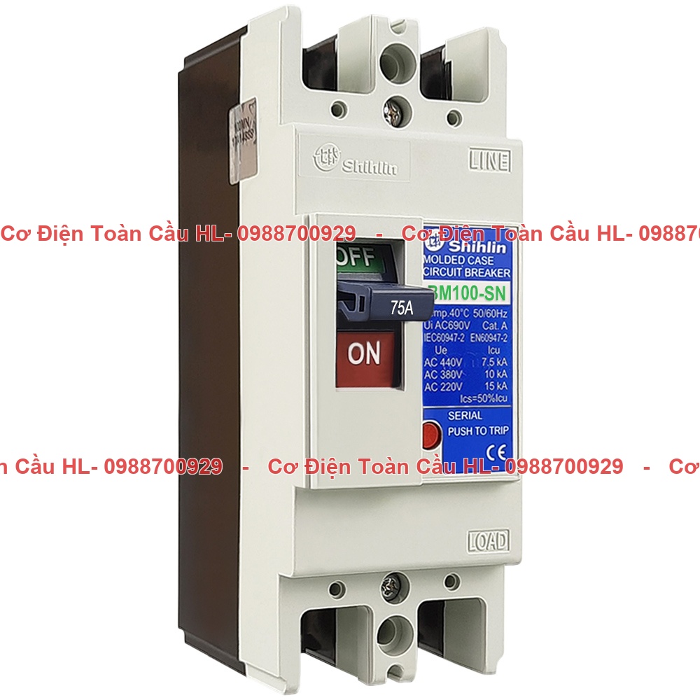 MCCB Shihlin BM100-SN-2P-75A 15kA chính hãng Shihlin giá tốt nhất