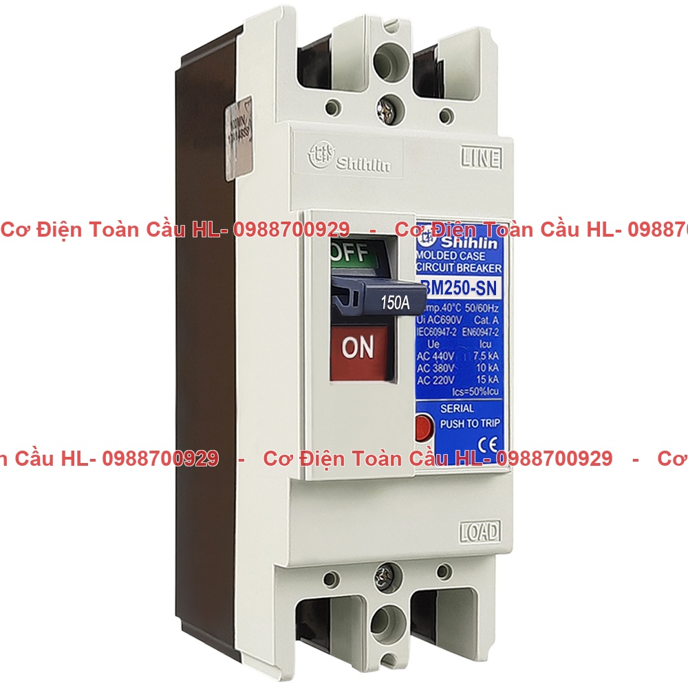 MCCB Shihlin BM250-SN-2P-150A 30kA chính hãng Shihlin giá tốt nhất