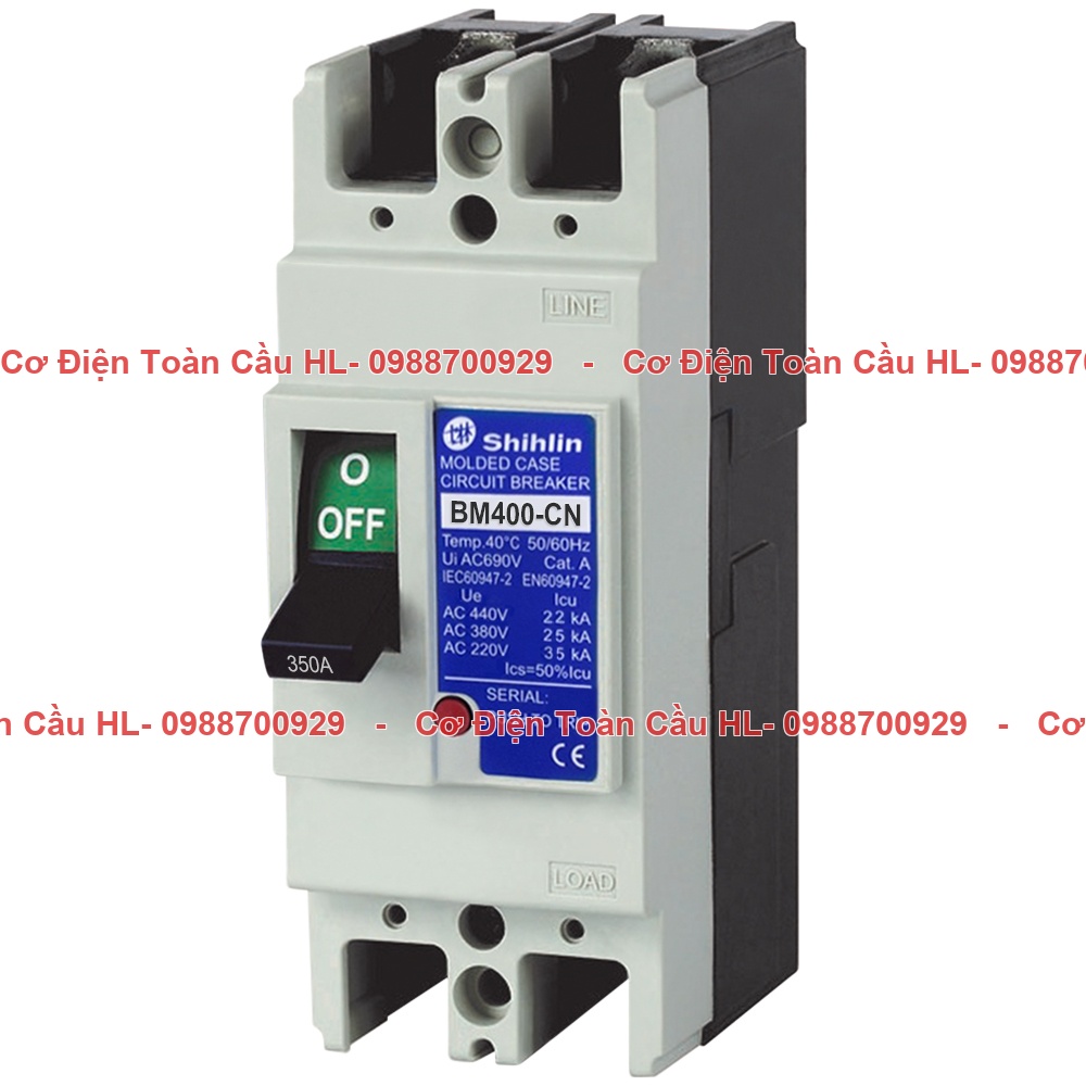 MCCB Shihlin BM400-CN-2P-350A 25kA chính hãng Shihlin giá tốt nhất