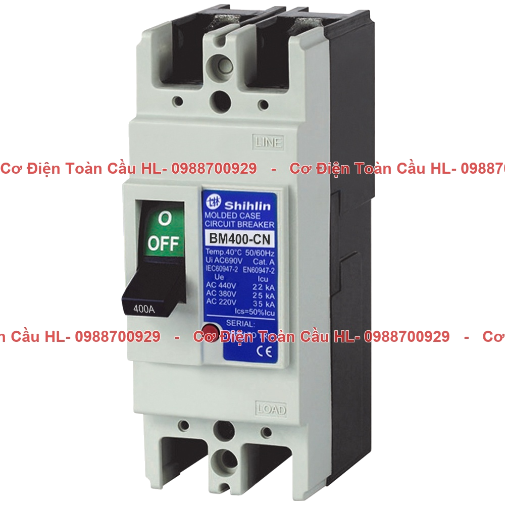 MCCB Shihlin BM400-CN-2P-400A 25kA chính hãng Shihlin giá tốt nhất