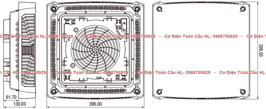 Natural QUẠT GẮN NÓC TỦ ĐIỆN NTL-TF230 góc nhìn khác