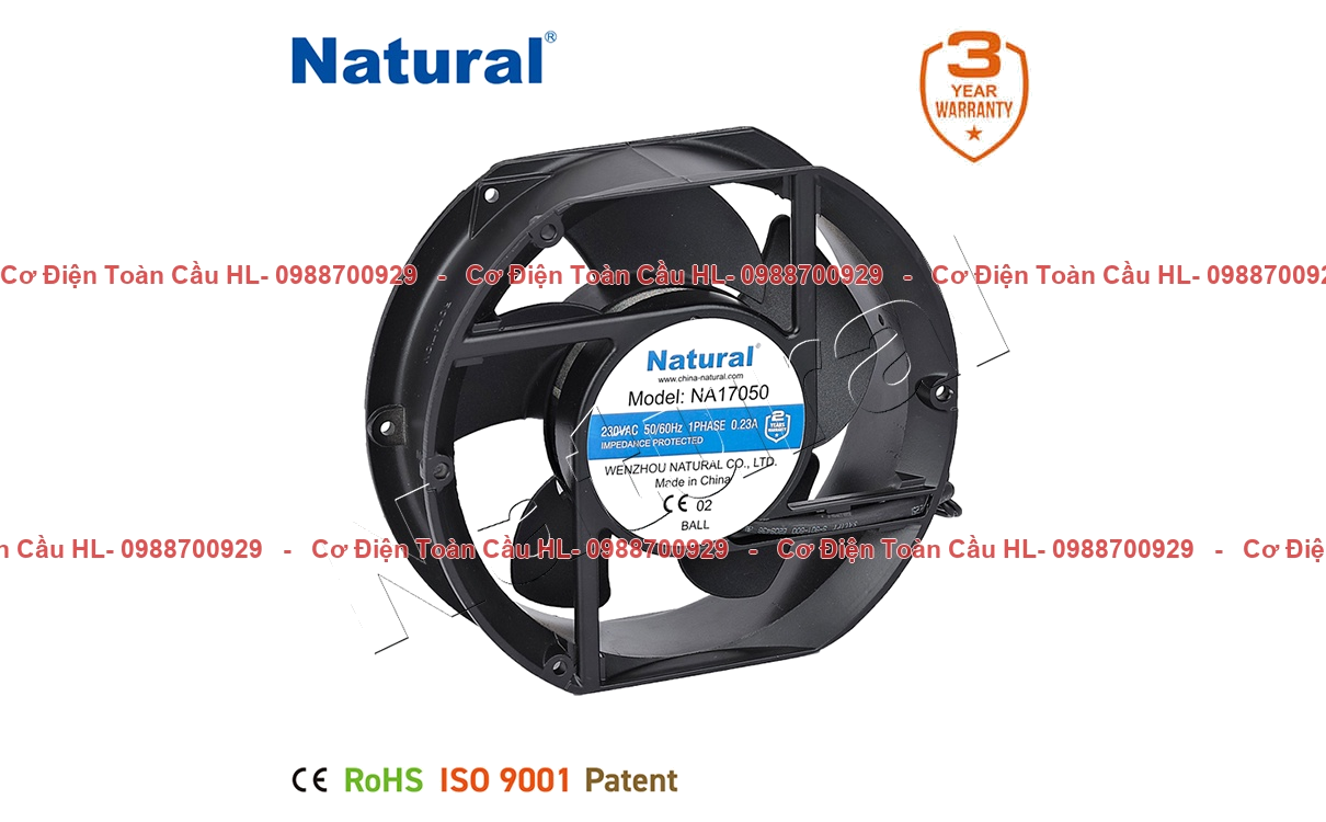 Natural QUẠT HÚT TỦ ĐIỆN NA17050 – 172×150×50mm chính hãng Natural giá tốt nhất